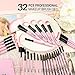 Makeup Brushes, VANDER 32pcs Makeup Brush Set Professional Soft Synthetic Foundation powder concealer blending Make up Brushes, eye shadow blush face brush set, Pink