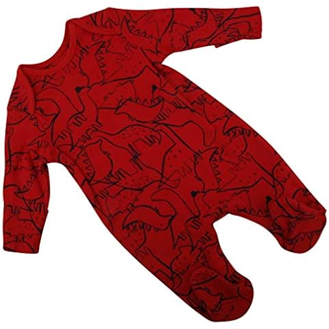 Ex-Store Baby Cotton Sleepsuits Red Dinosaur Cover