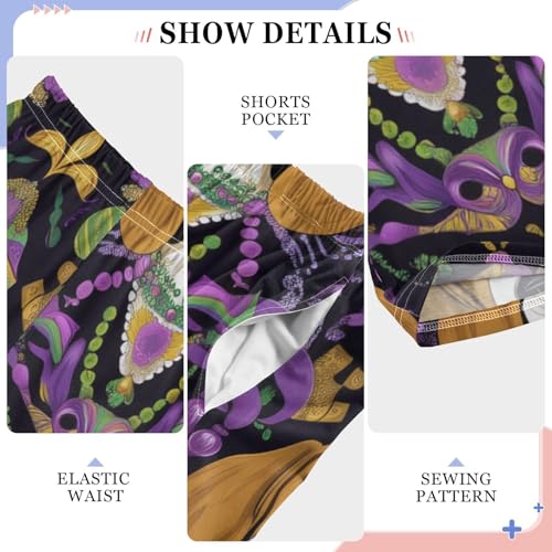 ZZXXB Mardi Gras Beagle Boys Long Pants Soft Trousers Elastic Waist Kids Lounge Bottoms with Pockets S-XL4