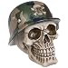 Produktbild A.G.S. Deko Totenschädel Stahlhelm Schädel Halloween Gothic Camouflage Tattoostudio Skull