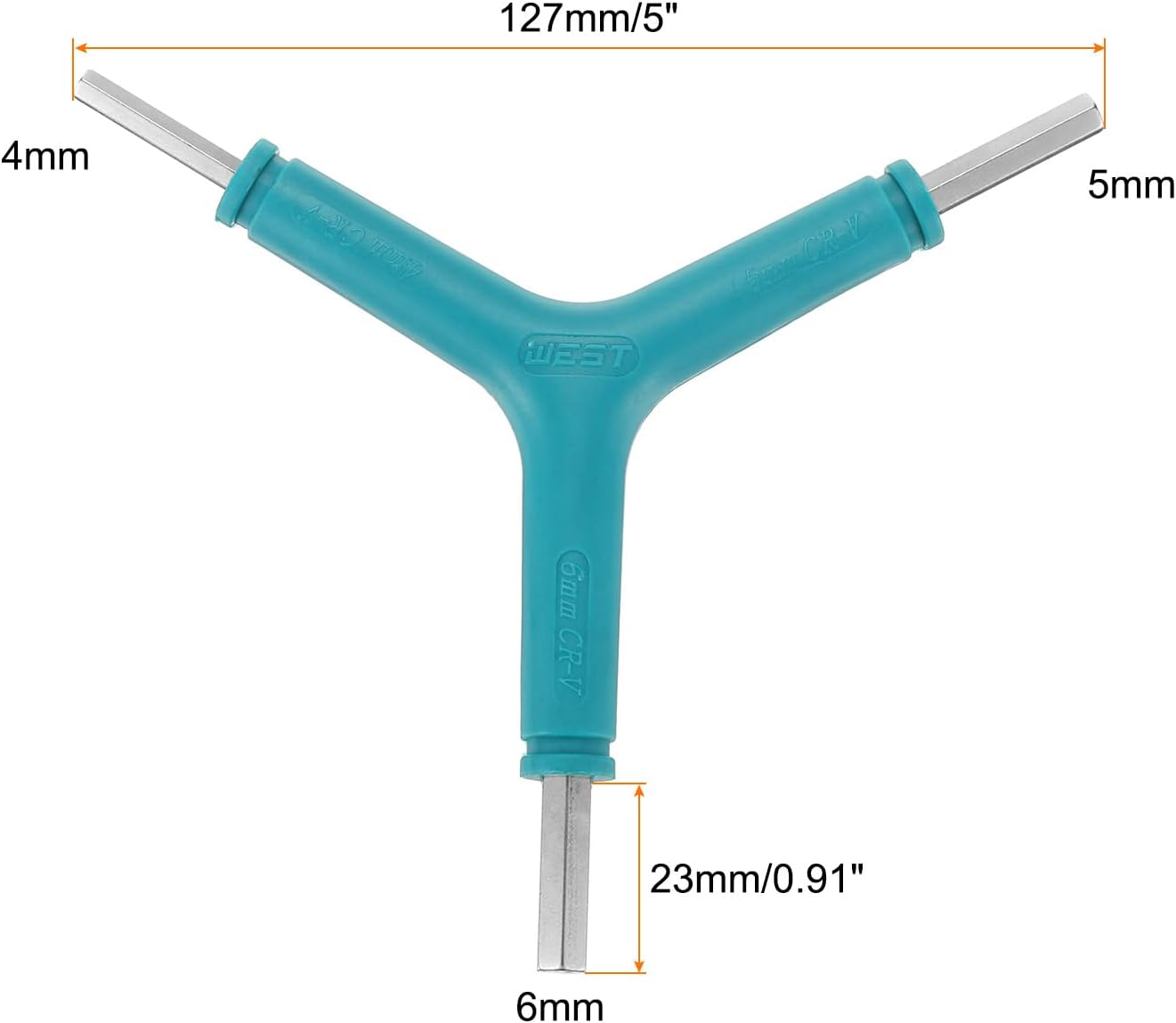 HARFINGTON Y-Shaped 3 Way Bike Hex Wrench 4/5/6mm Y-Type Internal Hexagon Wrench Kit All-In-One Multi Portable Biking Torque Spanner for Bicycle Cycling Repair Hardware Tools, Blue image 2