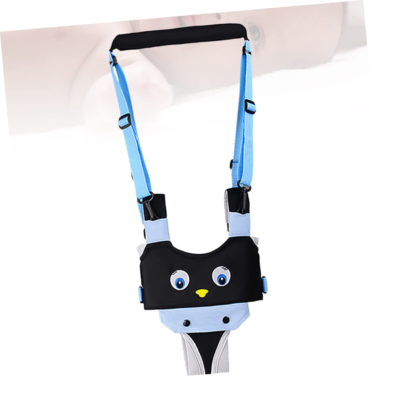 Breathable Walking Strap Waist Protection Harness for Learning to Walk Blue Black Penguin Comfortable Skin Friendly Design for Boys