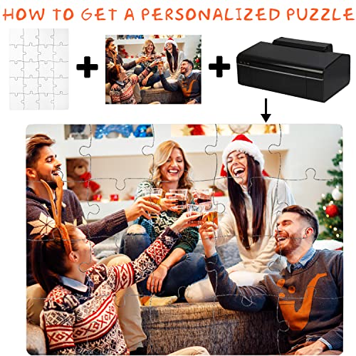 12 Sets Blank White Jigsaw Puzzles, Sublimation Puzzle Craft, White DIY Custom Puzzle para Sublimación A5 miniatura 3