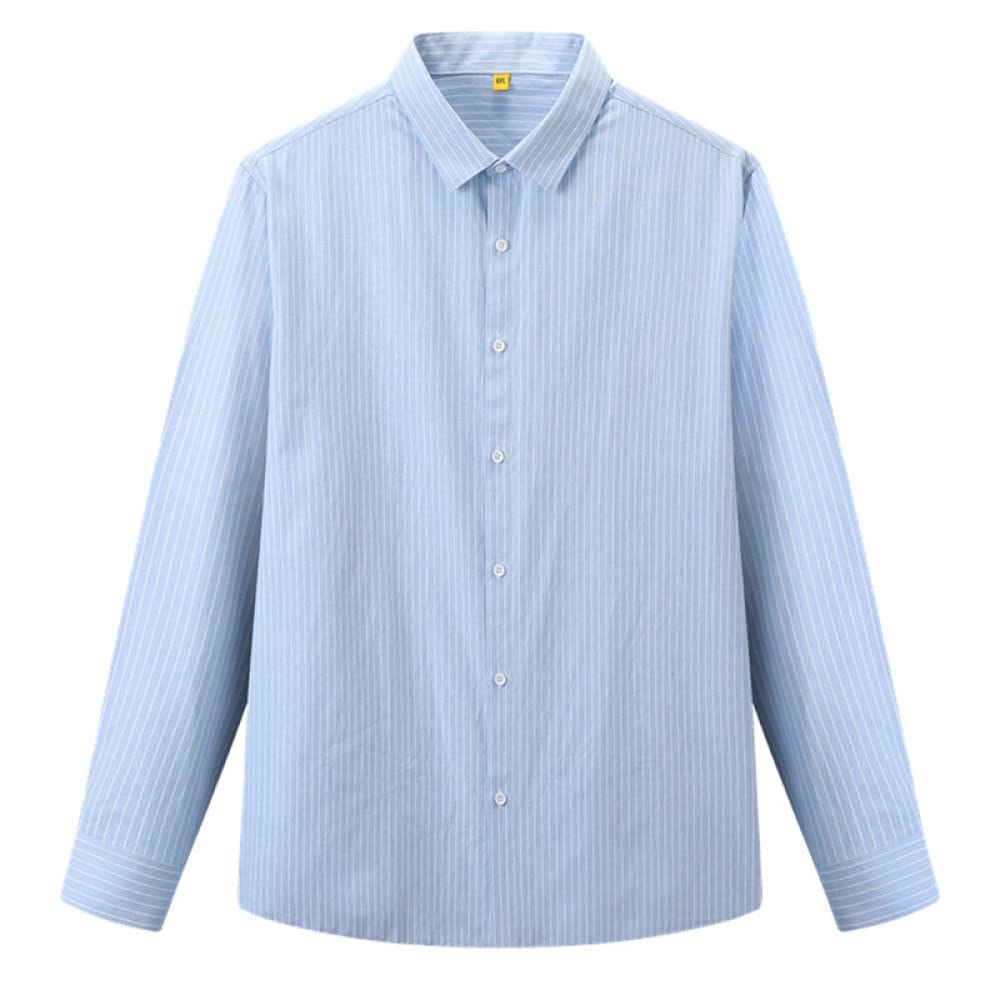 HGJH Herren Flanellhemd, Herren Langarmhemd Thermo Große Größe Vertikale Streifen Freizeit Blaues Hemd Button-Down Baumwolle Holzfäller Bequemes Hemd Lässiges Arbeitshemd Für Männer Jungen