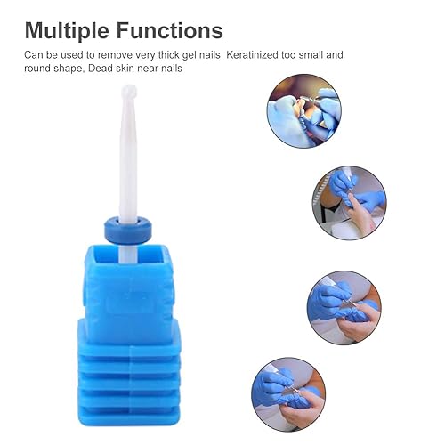 Miniatura 2 de Herramienta de manicura, brocas de uñas de cerámica de alta calidad, brocas de punta lisa, brocas profesionales para uñas acrílicas, eliminación de