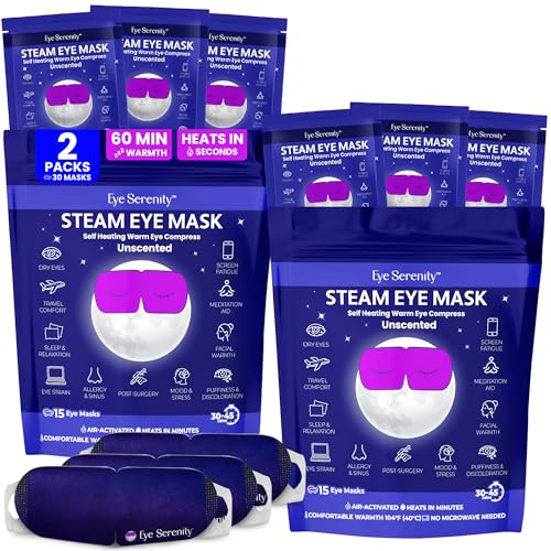 Steam Eye Mask by Eye Serenity Self-Heating Warm Compress
