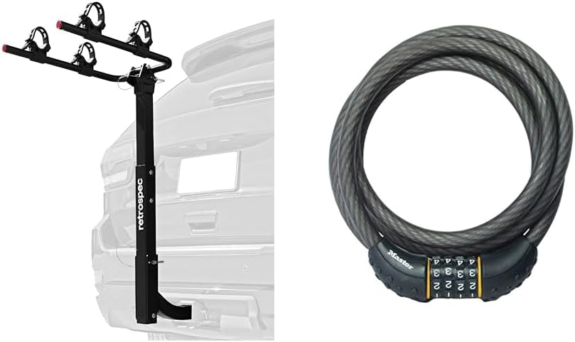 Lenox 2-5 Bike Hitch Rack for Cars, Trucks, SUVs (2-bike) with Foldable Steel Frame