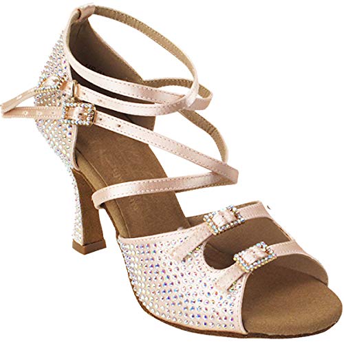 Very Fine Women's Ballroom Dance Shoes Tango Wedding Salsa Shoes S1004CCEB Comfortable Dance Shoes 2.5