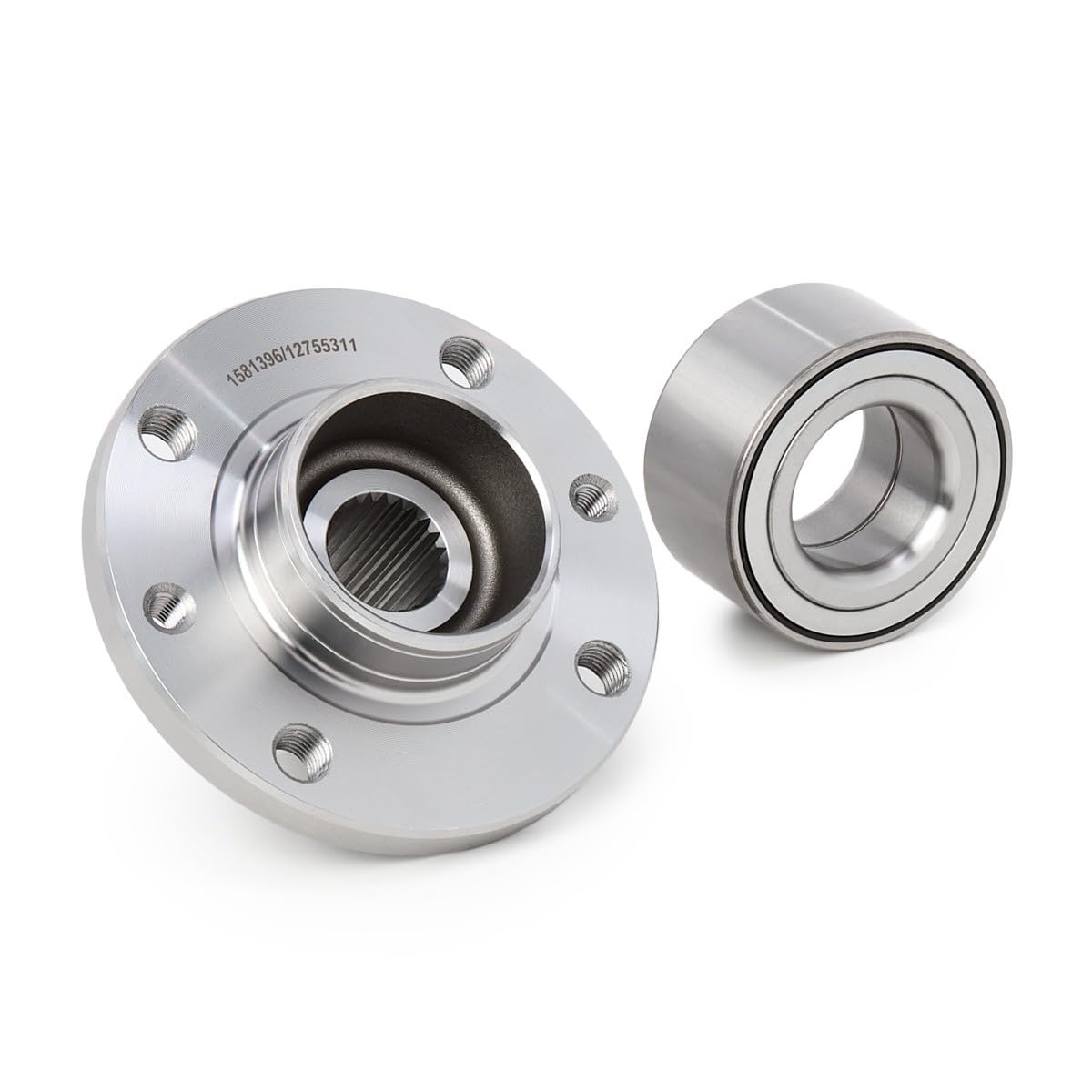 RIDEX 654W0778 Kit de roulement de roue des deux côtés de l'Avant Compatible avec RENAULT Clio 3 3/5 portes BR0/1, CR0/1