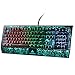 ACEPHA Mechanical Gaming Keyboard with Blue Switch, Full RGB Backlight, Anti-Ghosting, Ergonomic Design with Audio and USB Port, Black