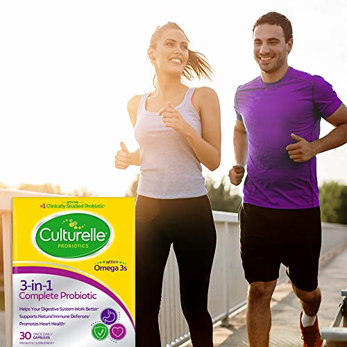 Culturelle 3-in-1 Complete Probiotic Daily Formula, Once Per Day Probiotic Supplement, Helps Your Digestive System Work Better, Supports Natural Immune Defenses, Plus Omega 3's, Non-GMO, 30 Count - Thumbnail 6