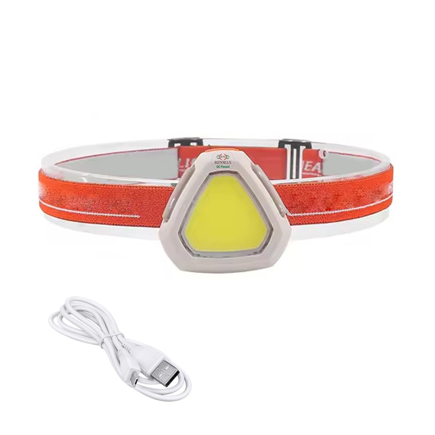 RENMAX Bright Head Light Torch Waterproof Rechargeable Portable White & Red-Blue Blinker with Plastic Spotlight for Cycling Camping Caving Hiking Hunting Trekking - 1Pc (5-Mode White, red & Blue)-image-25