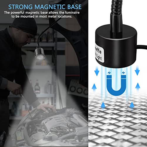 Deeffe Magnetic LED Work Light with Flexible Gooseneck and Magnetic Base, Magnetic LED Lamp 750 Lumen for Work Bench, Sewing Machine, Auto Repairing, Grill Lighting - Image 5