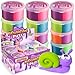 Bedwina Neon Bouncing Putty – (Bulk Pack of 12) Fluffy DIY Slime Ball Sensory Toys for Kids, Assorted Rainbow Colors Bouncy Slime Party Favor, and Goodie Bag Filler