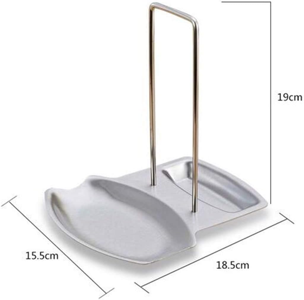 Lid and Spoon Rest, Utensils Lid Holder Spoon Holder Lid Rest Lid Shelf Kitchen Utensils Holders Stainless Steel Pan Pot Cover Lid Rack Stand (Stainless Steel)