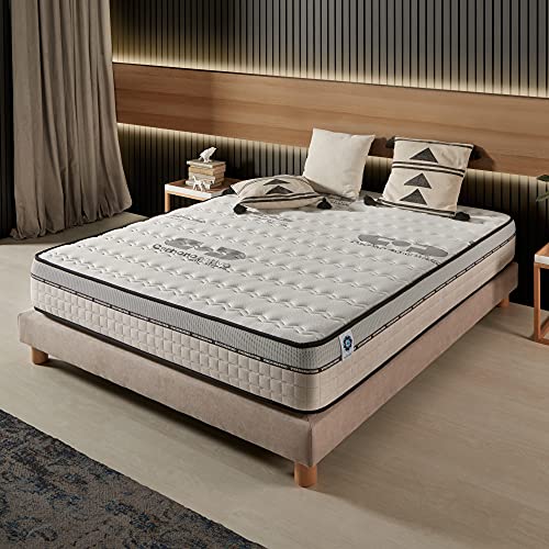 Naturalex | Visco Carbone | Matratze 160x200 cm | Memory Foam Latex Active Carbon Mehrschicht | Premium-HR Perfekte Unterstützung | Anti-Stress Technologie | 7 Zonen Extra-Komfort | Airfresh System