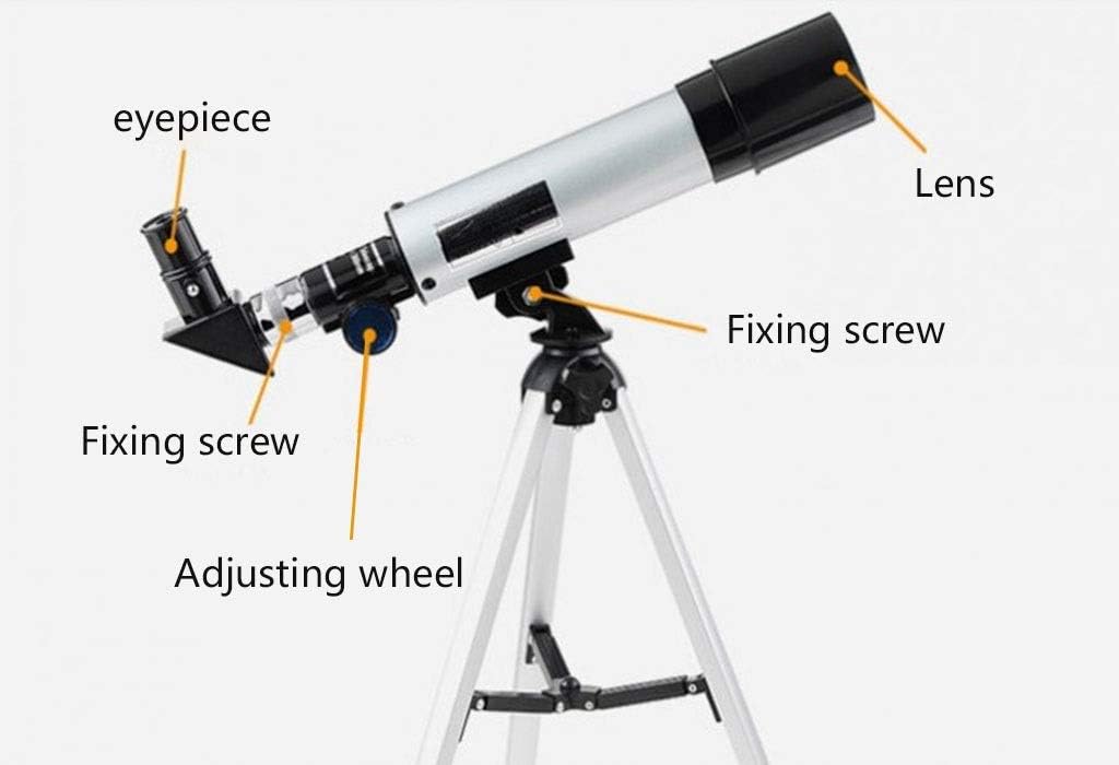 Telescope with Tripod Finderscope Portable Beginner Telescope with 2 Eyepieces Travel Telescope