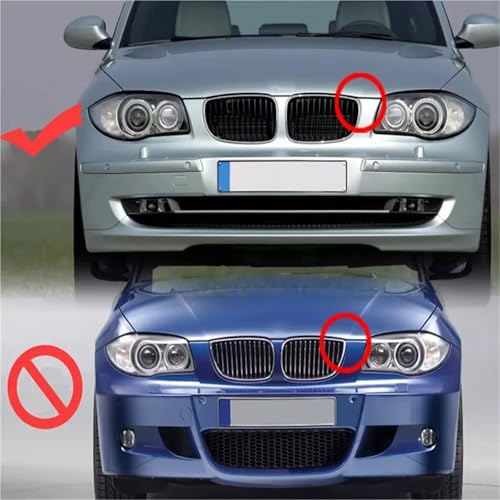 Calandre double ligne noir brillant pour BMW Série 1 E87 2008-2011