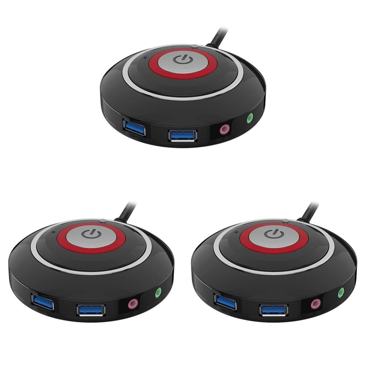 3 Pezzi Pulsante Di Accensione/spegnimento Usb Pulsante Di Reset Di Ricambio Per Case Del Computer Connettori Facili Da 3 5 Mm Per Scheda Madre