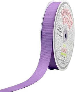 Creative Ideas 7/8-Inch Solid Grosgrain Ribbon, 50-Yard, Lavender