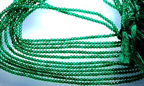 Green Onyx Faceted Rondelles 2.5mm oubliez les perles ternes avec ces pierres naturelles éclatantes