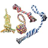 Juguetes de Cuerda para Perros 4 Piezas de Algodón