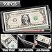 90PCS Clear Banknote Holders - Top-Load Hard Bill Currency PVC Holders 6.6
