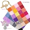 EuTengHao 81600pcs Glass Seed Beads Craft Beads 6/0,8/0,12/0 Multi-Size for DIY Bracelet Necklaces Crafting Jewelry Making Supplies with Beading Needles Elastic Strings (144 Colors, 2mm&3mm&4mm) #5