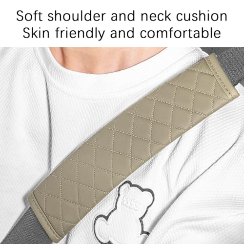 image for Mandark 2PCS Car Seat Belt Cover, Breathable Leather Vehicle Safety Se