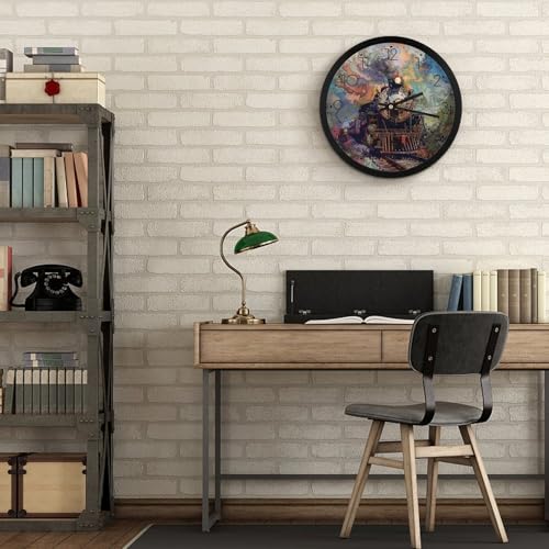 Horloge murale décorative au design épuré avec cadran analogique