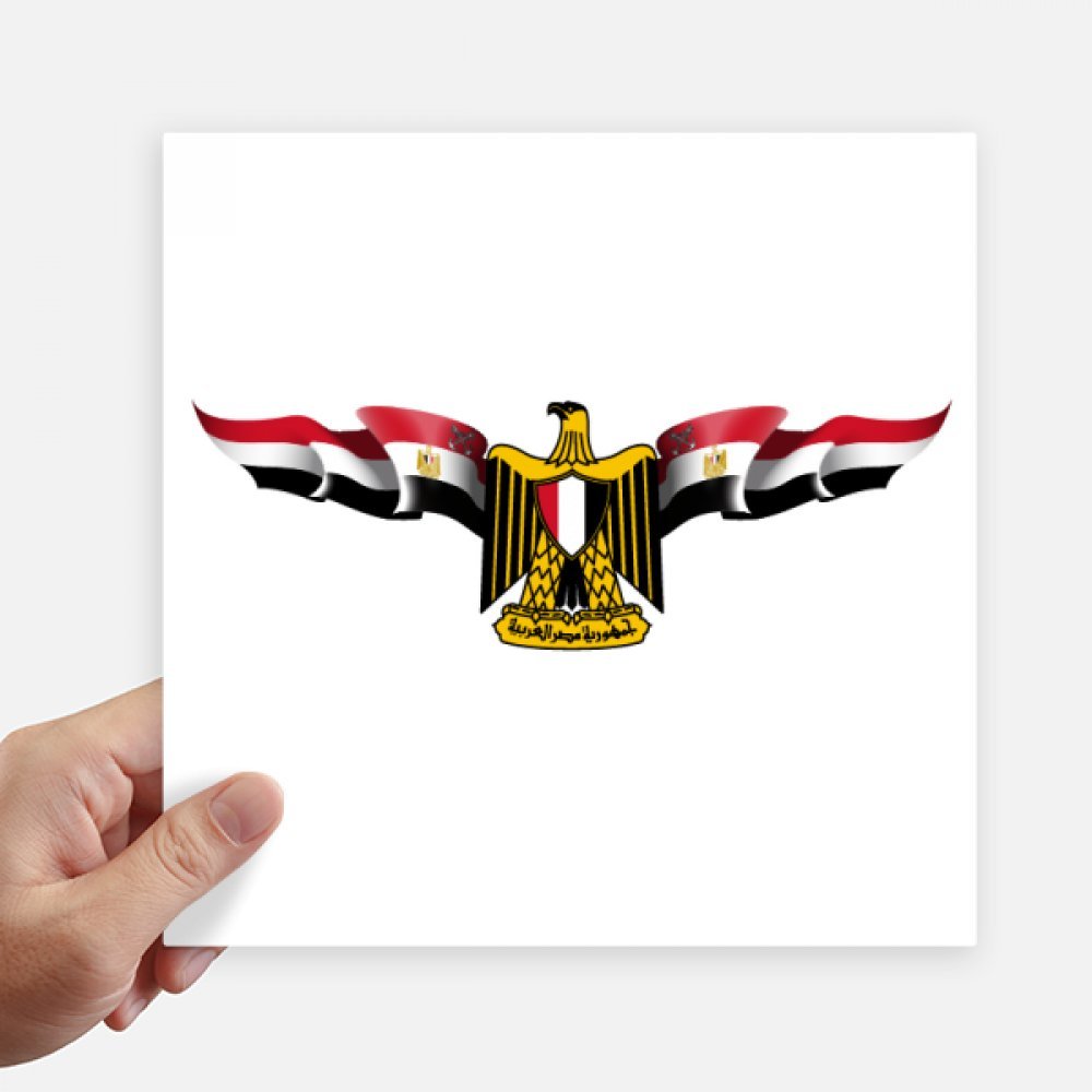 Drapeau Egypte autocollant 20x20 cm pour tuning moto et stickers muraux étanches