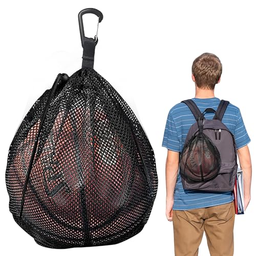Healife Ballsack - Ballnetz 1 Ball - Basketball Rucksack und Tasche für Tennis, Volleyball, Fußball - Faltbar mit Kordelzug für Kinder und Erwachsene Healife Ballsack - Ballnetz 1 Ball - Basketball Rucksack und Tasche für Tennis, Volleyball, Fußball - Faltbar mit Kordelzug für Kinder und Erwachsene