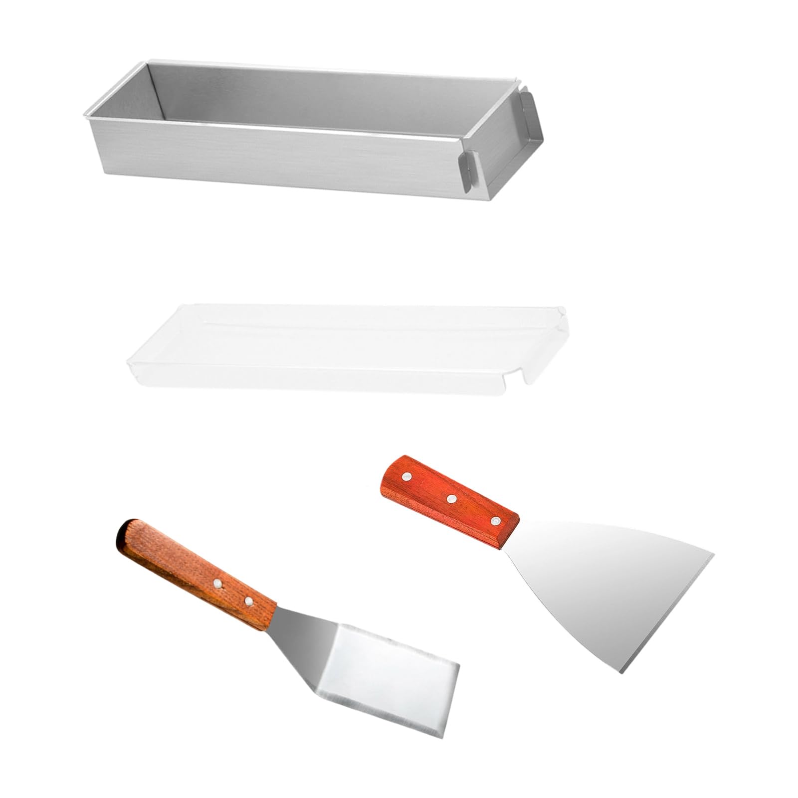 Nucelit 3 Piece Set of Rectangular Tiramisu Molds Feature Removable Panel and Included Spatula for Home Bakers Tiramisu Molds with Spatula Multipurpose Dessert Cheesecakes Baking Pan Baking Tool Set