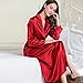 GROPC Bata De Satén para Mujer,Lencería Sexy De Satén Sedoso Babydoll Bride Vestido De Bata De Dama De Honor Albornoz Kimono Camisón Ropa De Dormir Ropa De Dormir para Regalos De San Valentín,Rojo,M