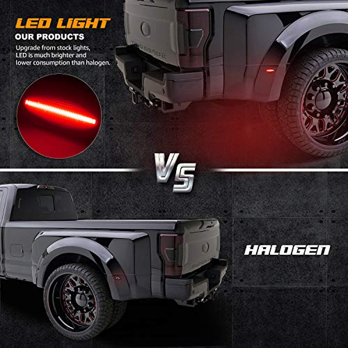 RUXIFEY Sequential Dully Bed LED Side Marker Lights Front Rear Fender Sidemarker Lamps Compatible with 2008-2014 Chevy Silverado GMC Sierra 2500HD 3500HD Smoked, Pack of 2