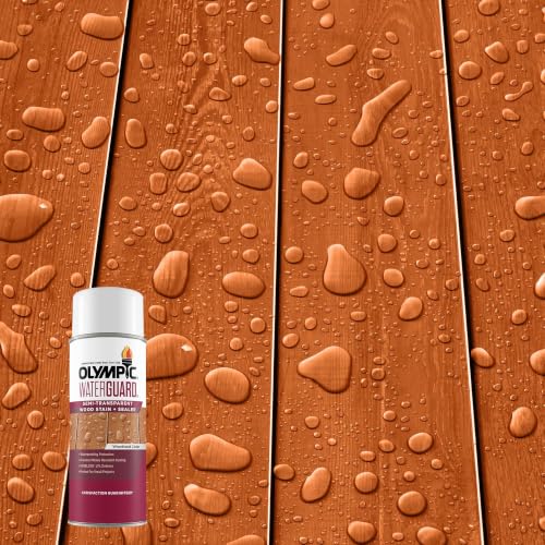 Olympic WaterGuard 11.75 oz. Woodland Cedar Semi-Transparent Exterior Wood Stain Plus Sealer (Pack of 6)