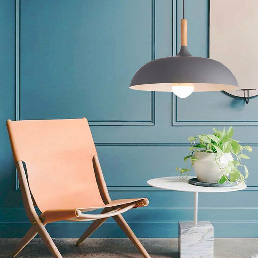 Lámpara Colgante con Forma De Tapa De Una Sola Cabeza, Candelabro De Metal De Estilo Nórdico, Portalámparas E27, Accesorio De Iluminación De Techo, Lámpara Colgante De Decoración De Cafetería