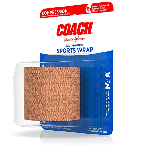 Johnson & Johnson Coach Self-Adhering Elastic Sports Bandage, Provides Sprain, Strain and Joint recovery Support for Ankles, Wrists, and Elbows, 2 In By 2.2 yd - Thumbnail 5