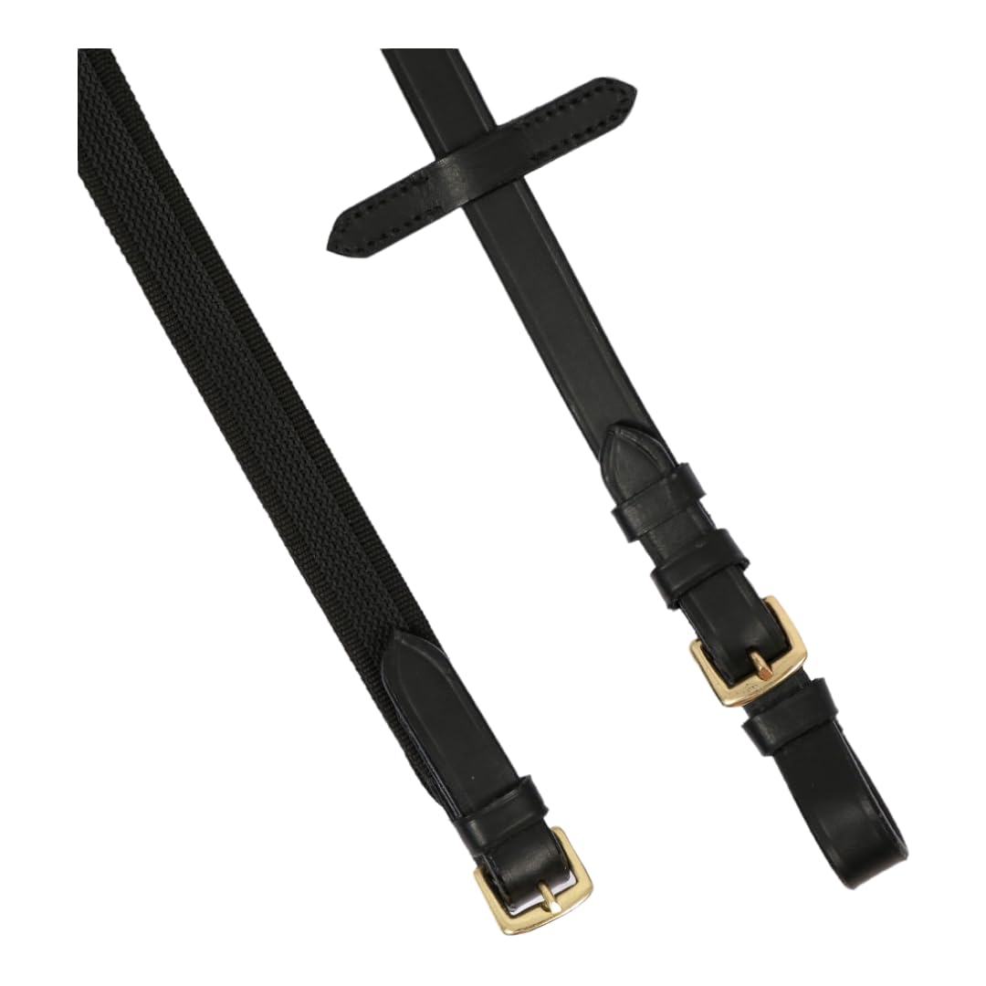 HKM Zügel Mit Gummibezug - Rutschfeste Reitzügel Aus Qualitätsleder