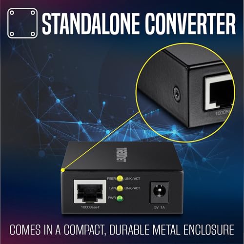 Image of TRENDnet 1000Base-T to SFP Fiber Media Converter, Compact Design, 1000Base-T RJ-45 Port, 1000Base-SX /Lx SFP Slot, Mini Gbic, Multimode, Single-Mode, Full-Duplex Mode, Dual Speed SFP, TFC-GSFP