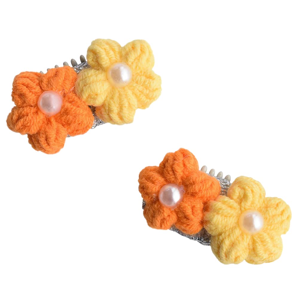 【マリーゴールド】ベビーヘアクリップ　キッズヘアクリップ　ヘアピン マリーゴールド】ベビーヘアクリップ キッズヘアクリップ ヘアピン