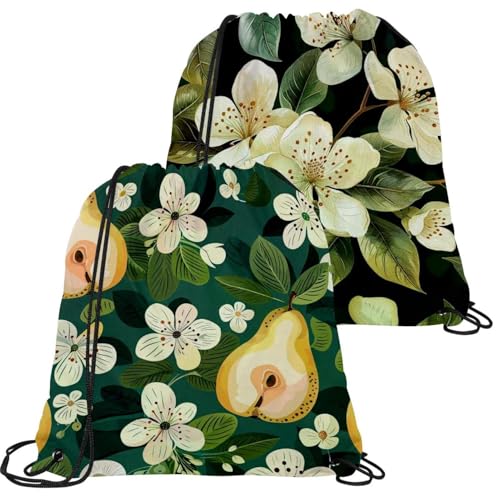 Sac à cordon de sport étanche et pliable motif tulipe pour homme et femme voyage