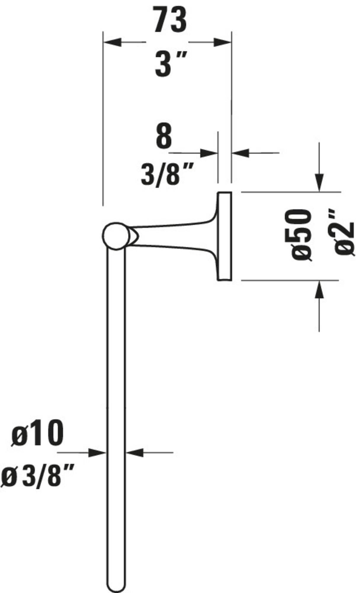 Duravit Handtuchring Starck T, Wandmontage, Chrom One Size
