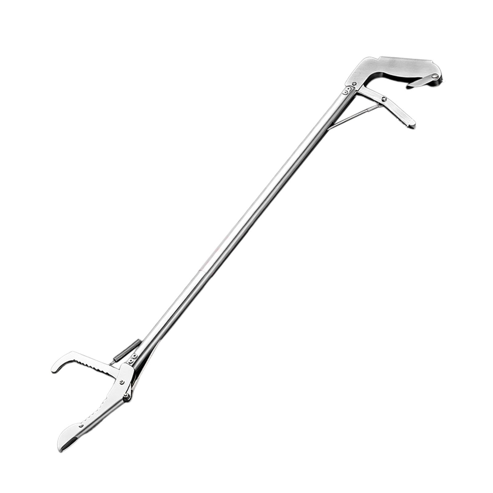 MagiDeal Pince à serpents et reptiles légère, outil d'alimentation pliable et antidérapant en acier inoxydable, outil de manipulation à mâchoires larges, Bec Coudé de 150 Cm