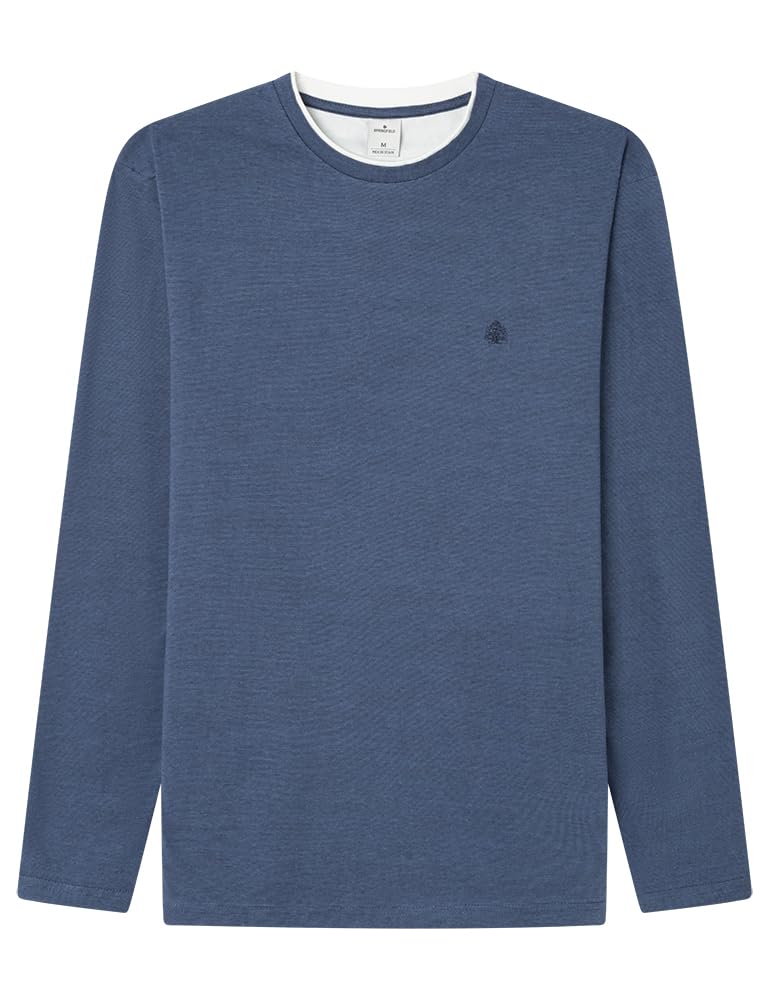 SPRINGFIELD Men's T-Shirt, Dark Blue, S