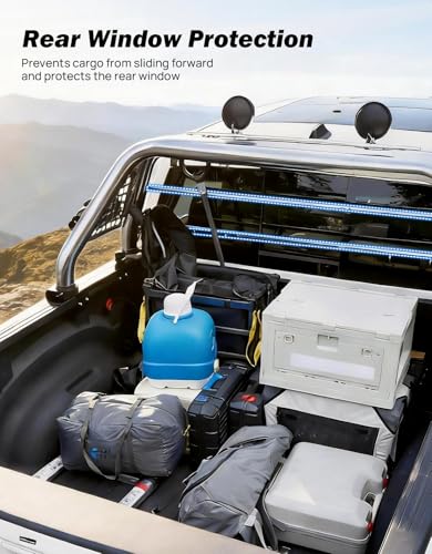 Image of JOYTUTUS Roll Bar for Full-Size Truck Stainless Steel Chase Rack Pickup Sports Bar Compatible with F150 F250 F350 Ram1500 Silverado Sierra Tundra, with Rear Window Protection Frame
