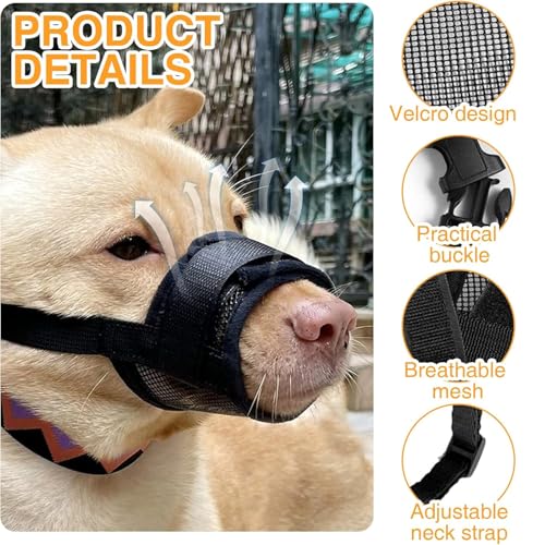 4 Stück Maulkorb Kleine Hunde, Maulkorb Chihuahua Und Französische Bulldogge, Fressschutz Hund Mit Verstellbarer Passform, Größe S (12-15 cm), Für Training, Tierarzt Und Fellpflege