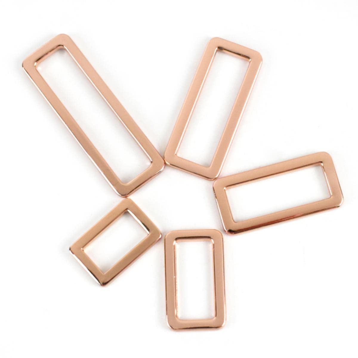 5/10/20 fibbie per cinghie in metallo, borsa quadrata, zaino con fibbia per collare per cani, accessori hardware fai da te, 50 mm-20 pezzi, oro rosa