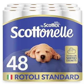 Scottonelle Carta Igienica, Morbida e Resistente, Dermatologicamente testata, 48 Rotoli