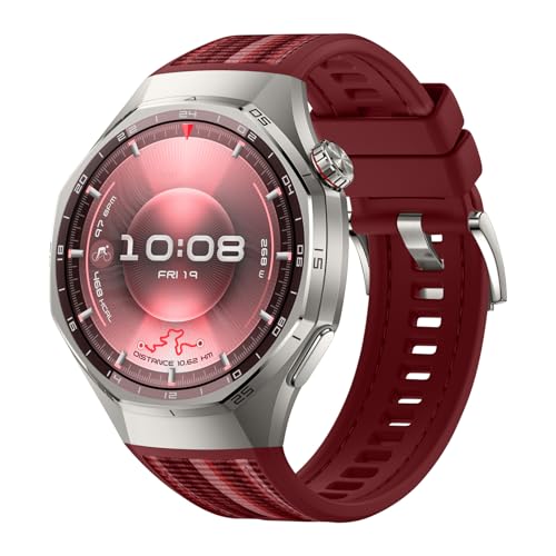 [SUIMUMU] �����E�ƊE�V�o�� �V���R���o���h Huawei Watch GT6 Pro 46mm ��p�A �v�b�V���{�^���������^�b�`���E�A �i�C����×�V���R�� �n�C�u���b�h�o���h�A �t�@�[�E�F�C GT6 Pro �X�}�[�g�E�H�b�`�p �����x���g�A �_